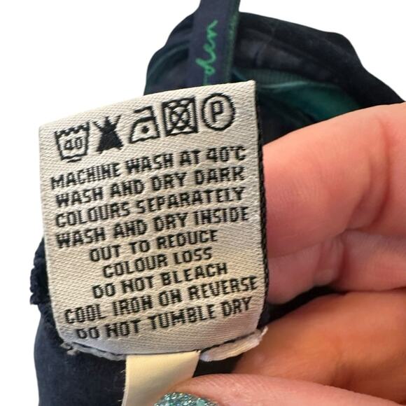 Boden Navy Blue 10R Pants feel like velvet or corduroy - Picture 7 of 8